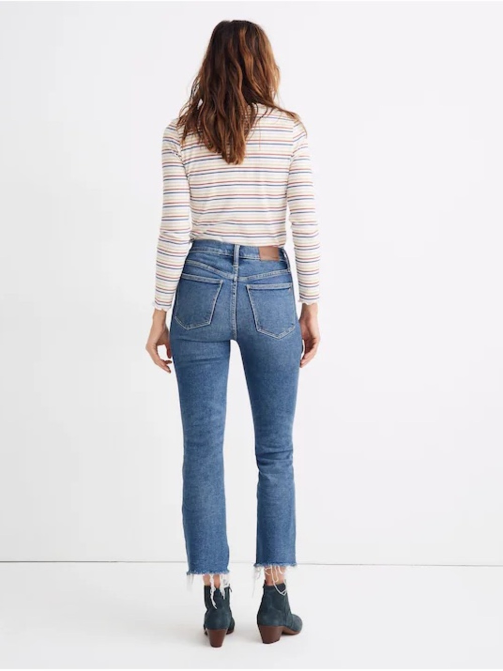 Madewell Cali Demi Boot Medium Blue Jeans - Picture 2 of 4